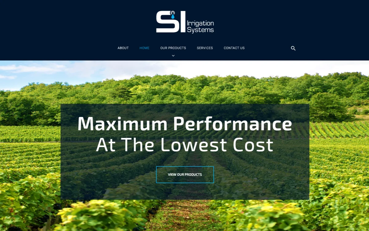 SI Irrigation — irrigation systems company website